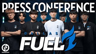 Dallas Fuel Press Conference After Their Thriller Of The June Joust Grand Finals