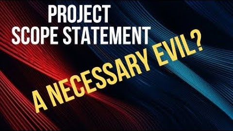 Project SCOPE Statement | PMBOK | PMP