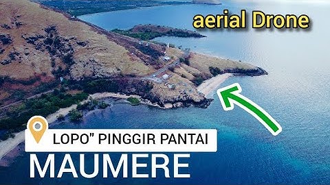 Video drone Bukit Tanjung Kajuwulu |  Rumput kering diatas bukit pantai yang indah - MAUMERE