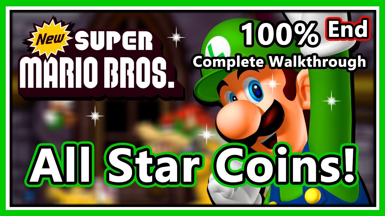 New Super Mario Bros. (DS) - 100% Complete Walkthrough | All Star Coins! | Luigi | Part 2 & Credits