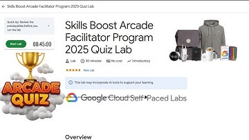 Skills Boost Arcade Facilitator Program 2025 Quiz Lab || Google Cloud Arcade 2025 #qwiklabs #arcade