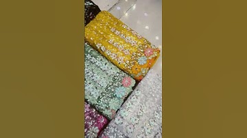 coding dori sequence embroidery daman work net fabrics with dupatta