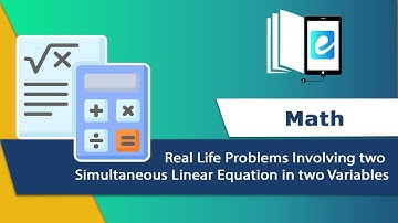 Real Life Problem involving Simultaneous Linear Equation 2 Variables|Animated Math Video|elearn K12