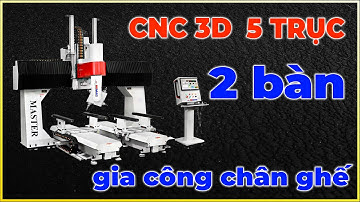 Máy CNC 3D 5 Axis (Trục) MASTER TC4: Gia Công Chân Bàn Ghế - Mặt Ghế 3D - Cắt Phay Đa Năng