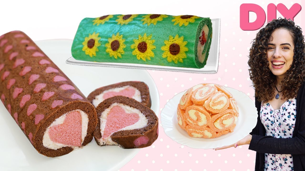 OS BOLOS MAIS FOFOS DO MUNDO: girabole, fofobole e bolobole (rocambole estampado) | Paula Stephânia