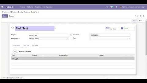 Task-Subtask checklist Odoo