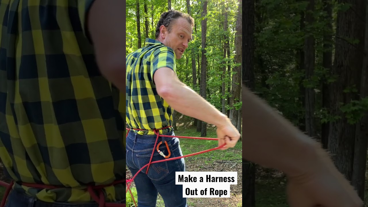 Make a harness out of rope - Swiss seat #climbing #rappelling #rope 