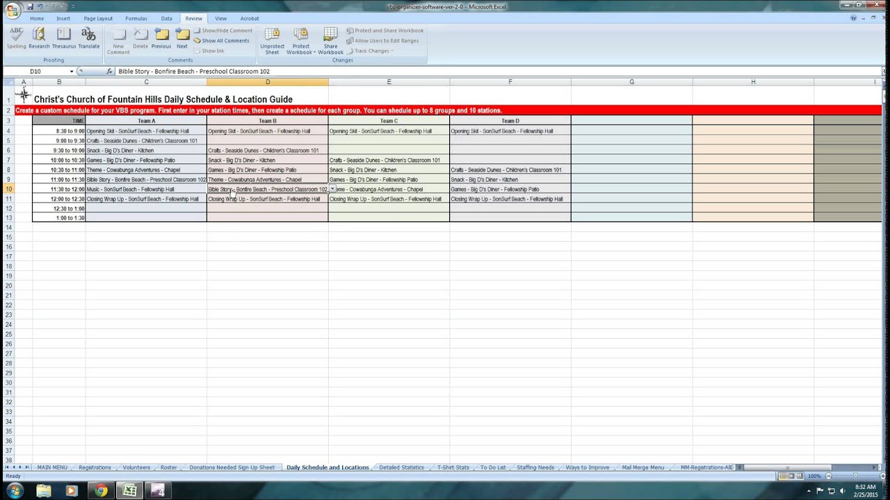 vacation-bible-school-spreadsheet-reports-daily-rotation-schedule-youtube