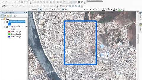 03    قطع الصورة الفضائية على برنامج gis 10