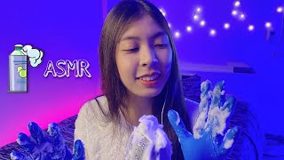 ASMR shaving cream on mic เสียงโฟมผ่อนคลายสมอง💆🏻‍♀️