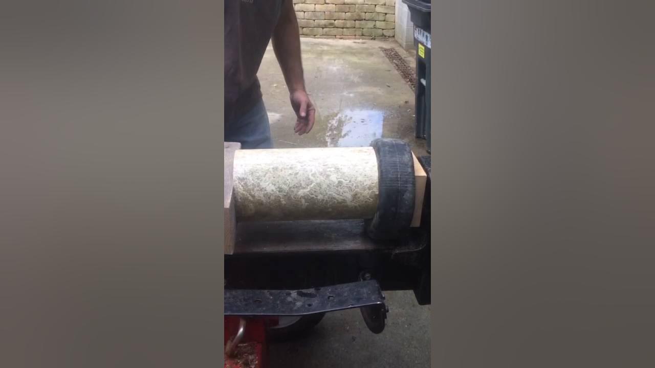 How to put a solid rubber tire back on rim form a finish mower YouTube