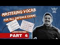 MASTERING VOCABULARY | Class 4| for CDS /NDA /AFCAT | Latest Pattern | @LakshyaveerDefence