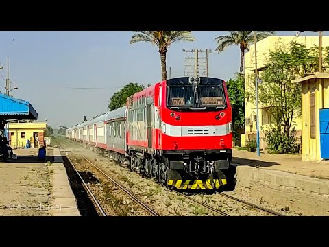 قطار 891 روسي مكيف مرور من محطة بني مزار المنيا الصعيد