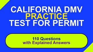 California DMV Permit Practice Test 2026 | 110 Questions with Explained Answers