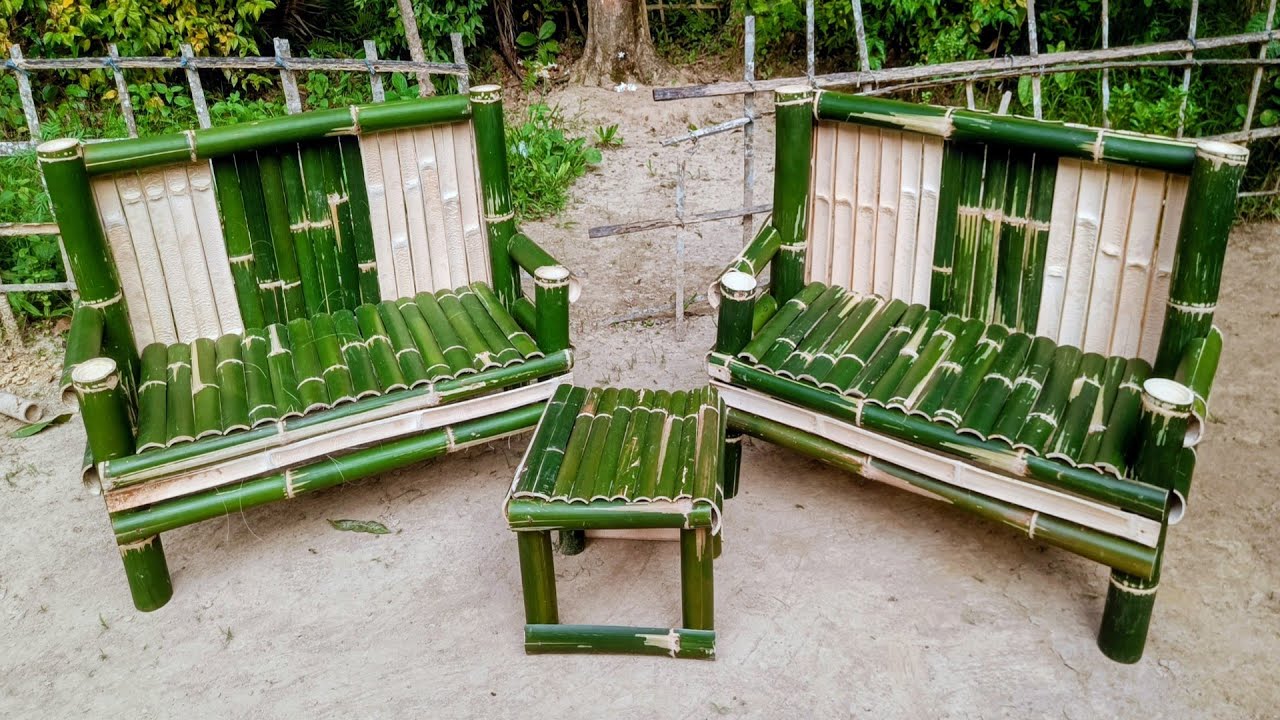 How To Make Beautiful Bamboo Chair and Table.
