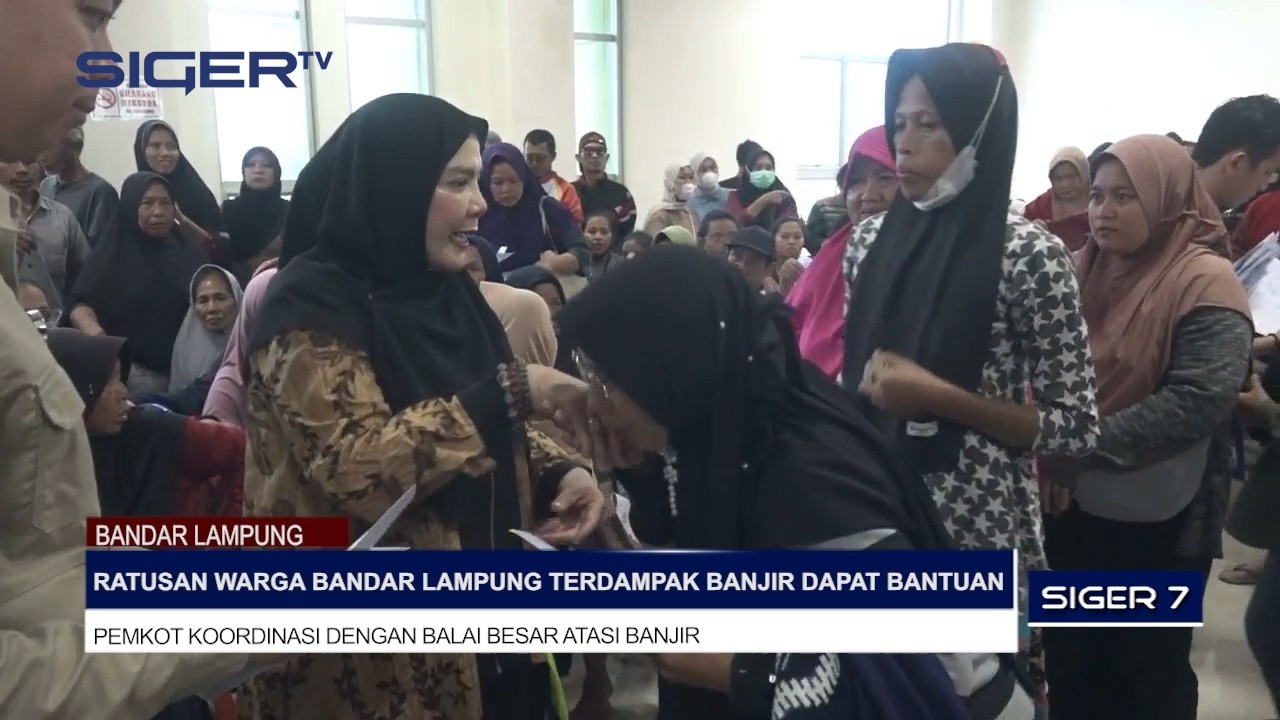 RATUSAN WARGA BANDAR LAMPUNG TERDAMPAK BANJIR DAPAT BANTUAN