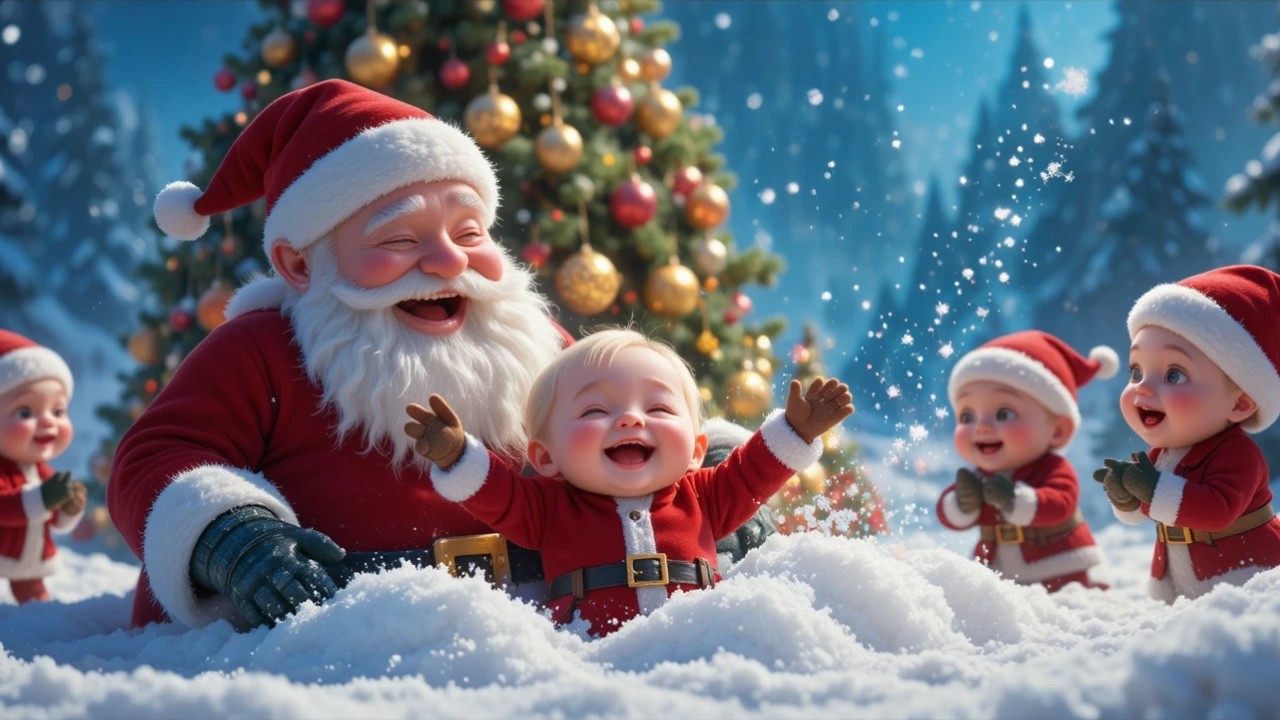 Jingle Bell Baby Dance 🎄 | Fun Christmas Song for Kids | Santa & Babies ...