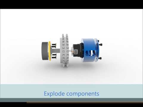 CAD Rendered & Animated exploded view.