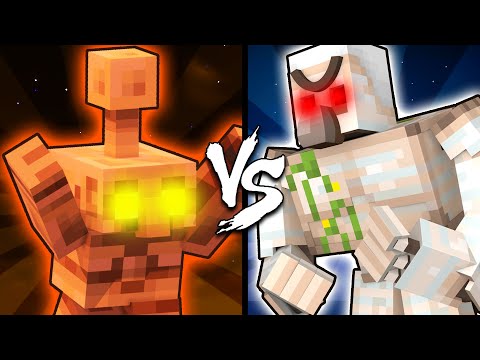 Copper Golem Vs. Iron Golem - Minecraft