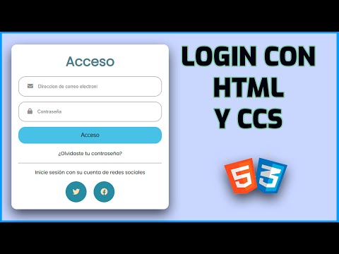 Como hacer un LOGIN con HTML y CSS | Desde cero paso a paso