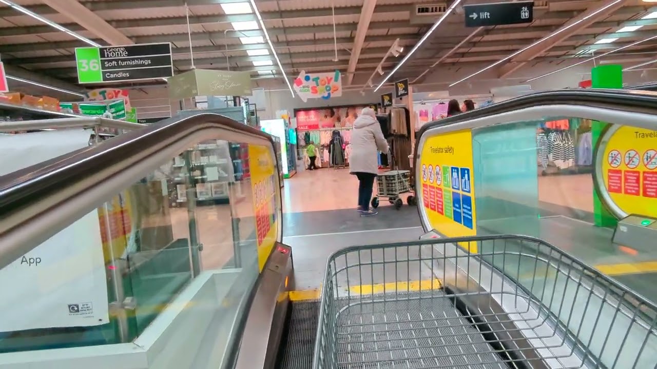 Anlev/Stannah travelator & Kone Monospace lift @ Asda Portsmouth/Fratton