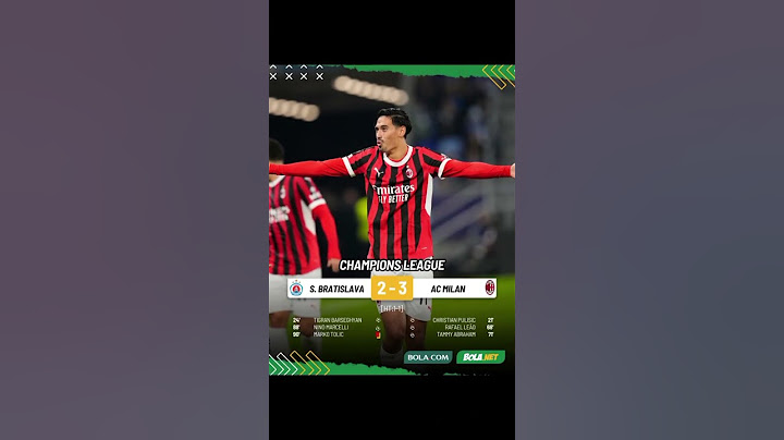 FT: Slovan Bratislava 2-3 AC Milan | Possessions: 34%-66% | Shots on target: 3-4 | Fouls: 13-11