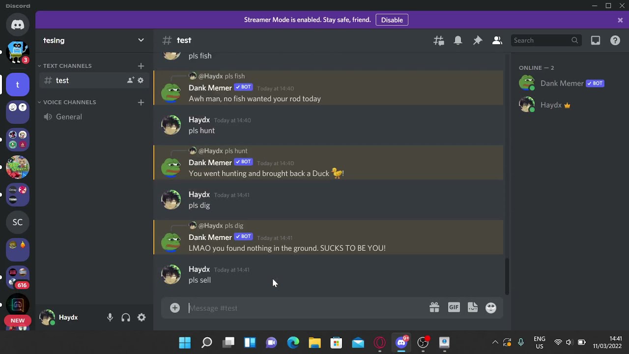 How to AFK grind in dank memer