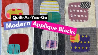 Quilt-As-You-Go Applique Blocks! So much fun!