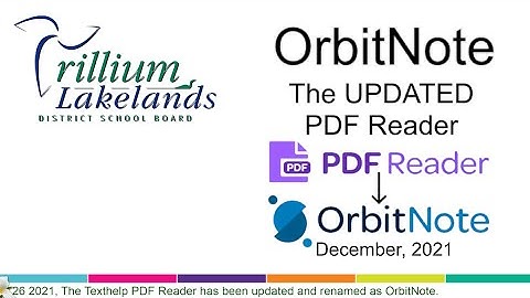 Texthelp PDF Reader is now OrbitNote