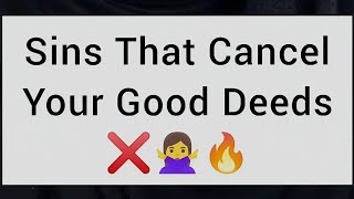 Try to avoid these sins!