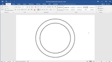 How to insert double dotted circle in word