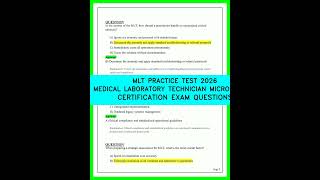 MLT PRACTICE TEST 2026 | Medical Laboratory Technician Microbiology Certification Exam Questions