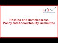 Hf housing and homelessness pac  30 january 2024