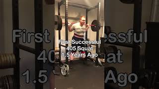 First Ever 405 Squat PR! Leg Day Motivation #shorts #shortsfeed