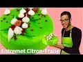recette ENTREMET CITRON FRAISE / Lemon strawberry entremet (English subs)