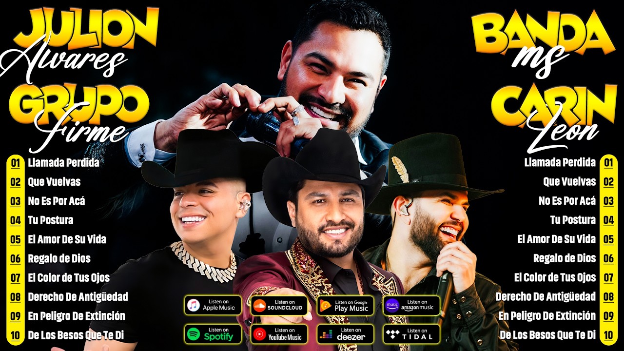 Carín León, Grupo Firme, Banda MS, Calibre 50, La Arrolladora 💘 Bandas Mix 2026 Lo Mas Nuevo