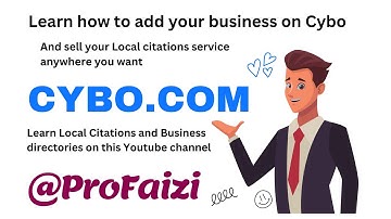 How to Add your businesses on Cybo.com | Use of Cybo | Local Citations and directories | ProFaizi