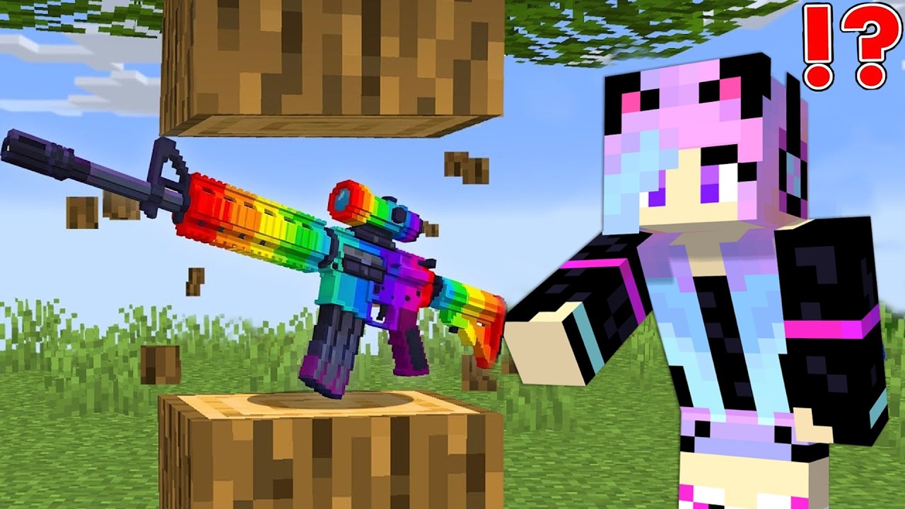 Minecraft, But Drops Are Super Guns...