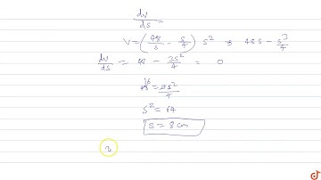 A box is made with square base and open top. The area ofthe material used is 192 sq. cms. If th...