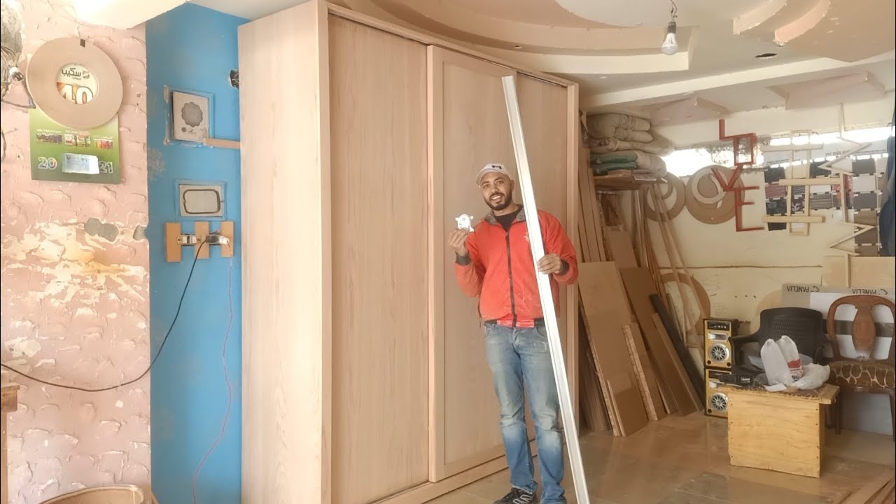 شرح كيفية تركيب ضلف الدولاب الجرار وكيفية اخراج مقاسات الضلف مظبوطه📐 كالمحترفين من الالف الي الياء📐🔨