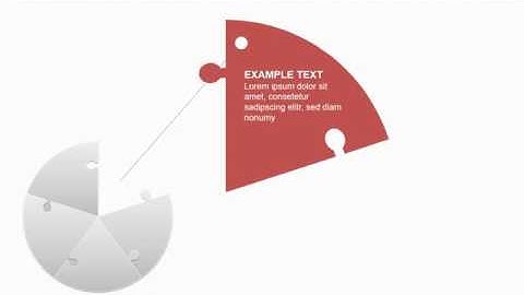 Colored Puzzle Pie PowerPoint chart - Presentation