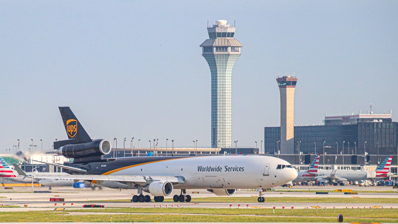 MD-11 ROCKET! | UPS MD-11F Powerful Takeoff 22L at O'Hare Int'l Airport