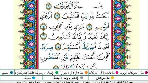 سورة الفاتحة من مصحف التجويد - تلاوة الشيخ أيمن سويد