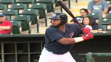 Jon Singleton doubles for the RedHawks