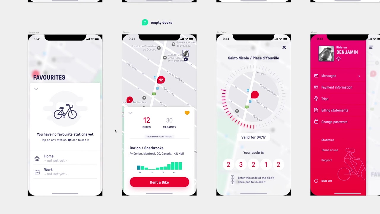 Bike Sharing App Concept YouTube