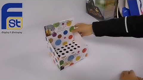 Custom Color Printed Corrugated Cardboard Display Box with Holes