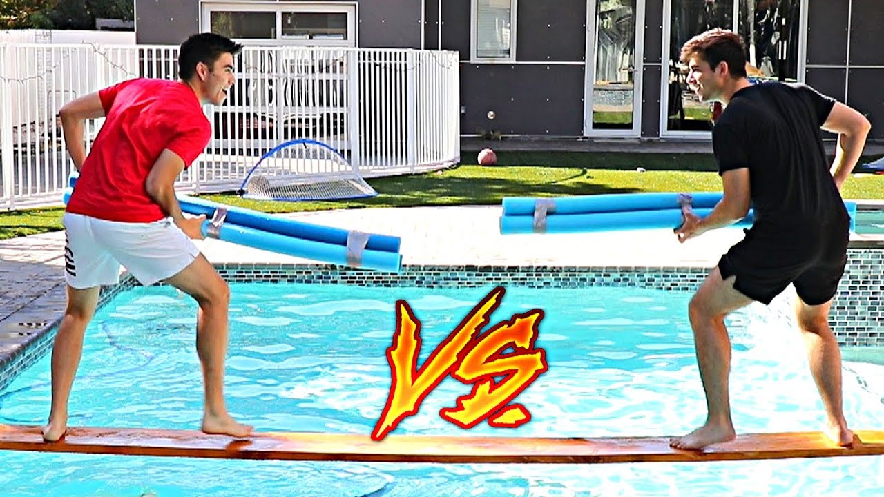 Last To Fall Off The Plank Wins.. - Challenge