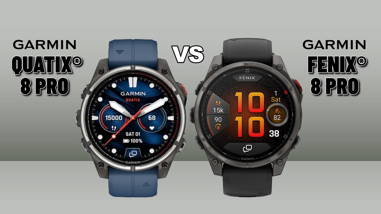 GARMIN QUATIX® 8 PRO vs GARMIN FENIX® 8 PRO Smartwatch Comparison 2026