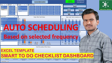 Excel Template Smart To do Checklist Dashboard