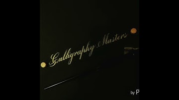 Writing with metallic ink in copperplate calligraphy